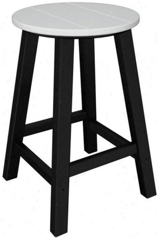 Polywood  Counter Stool - Set Of 2 - Black, White