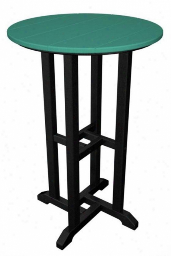 Polywood  Counter Table - Black, Aruba