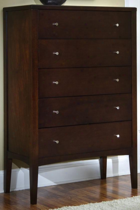 Port Dresser - Five-drawer, Brown