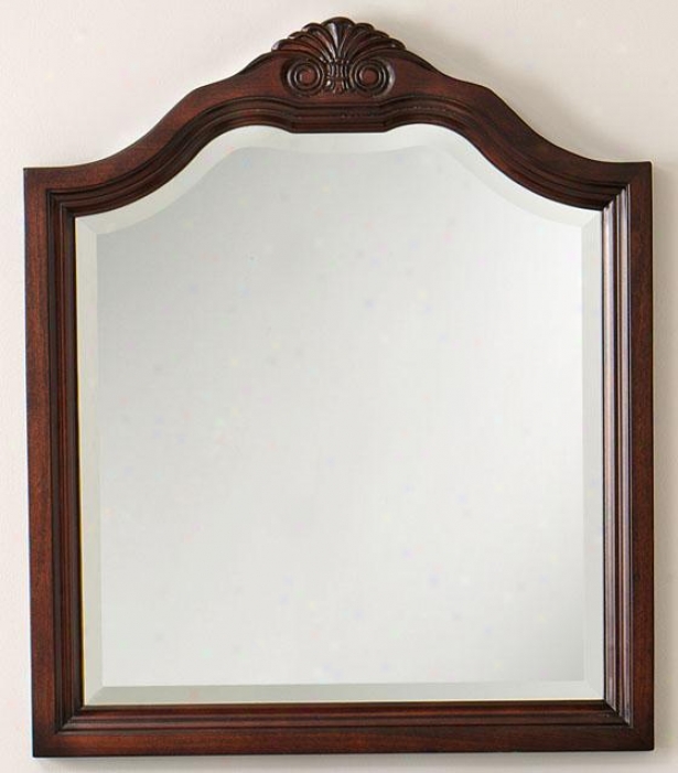 "portland Mirror - 28""hx24""w, Brick Red"