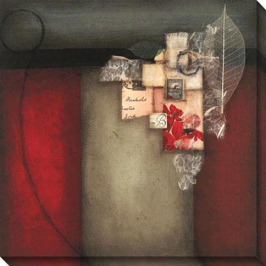 Preceding I Canvas Wall Art - I, Red