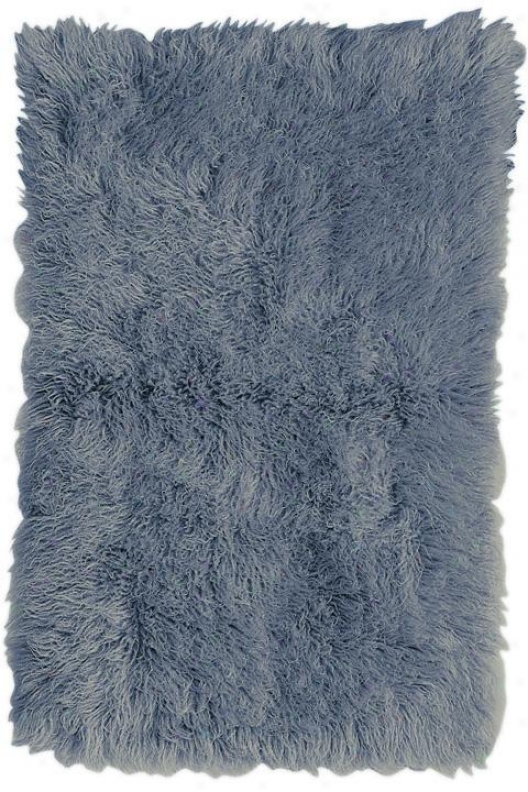 Premium Flokati Area Rut - 9'x12', Denim Blue