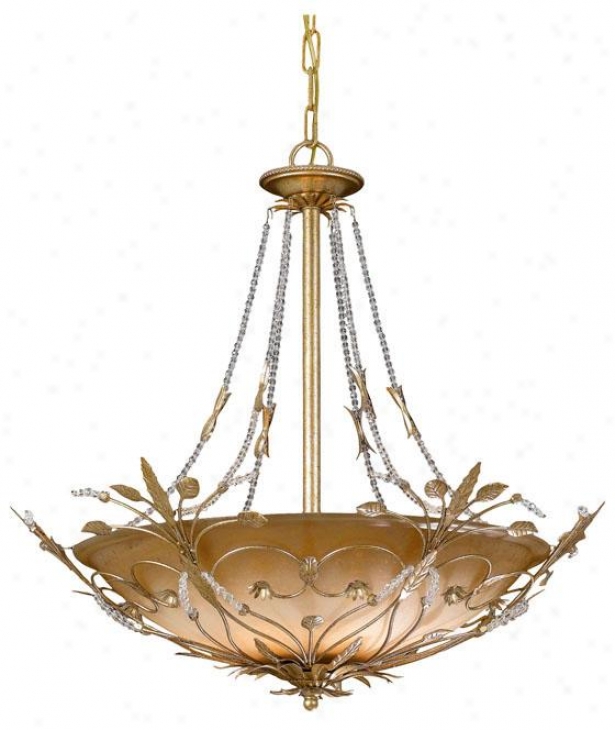 Primrose Bowl Chandelier - 6-light, Gold