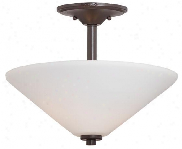 Priscilla Semi-flush Mount - 2-light, Western Alloy of copper