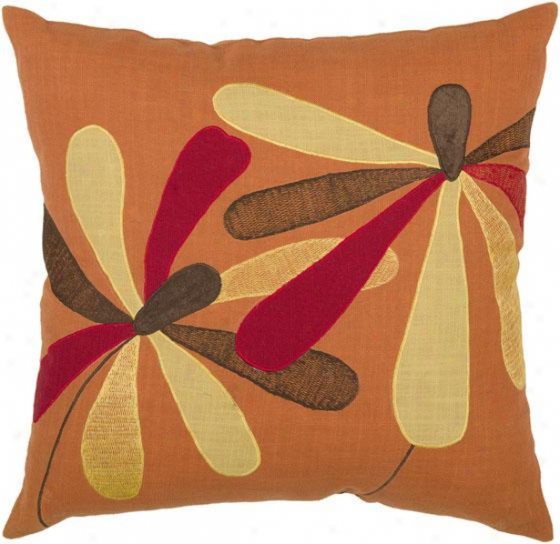 "quinn Pillow - 18"" Square, Orange"