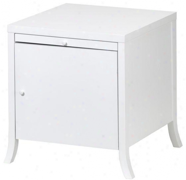 "randall Side End Table With Passage - 21""w, White"