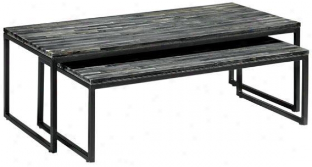 Reclaimed Wood Coffee Table - Nested, Gray