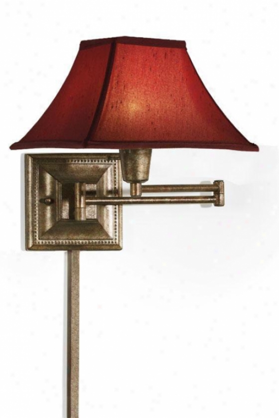 Red Kingston Swing-arm Pin-up Lamp - Red, Gold