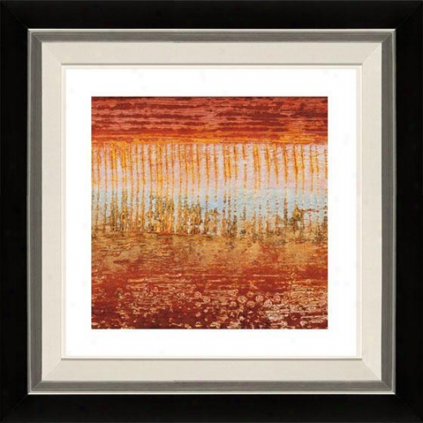 Red Strata I Framed Wall Art - I, Flt Bk/sl 32x32