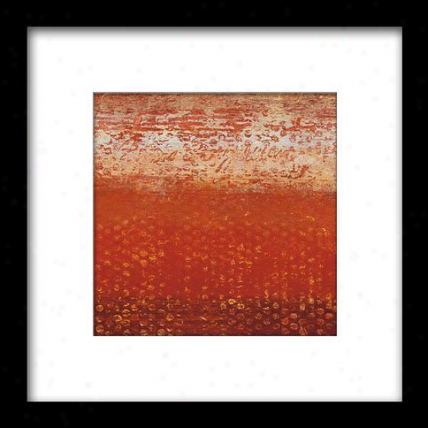 Red Strata Ii Framed Wall Art - Ii, Mattd Blk 27x27