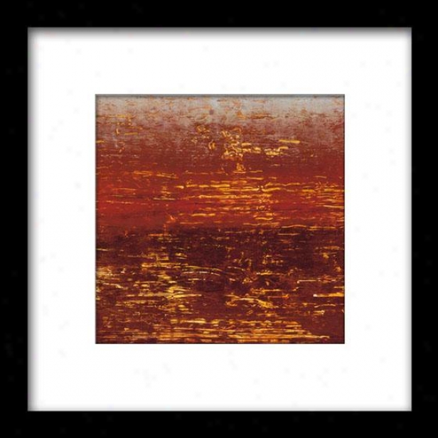 Red Layers Iii Framed Wall Creation of beauty - Iii, Mattd Blk 27x27