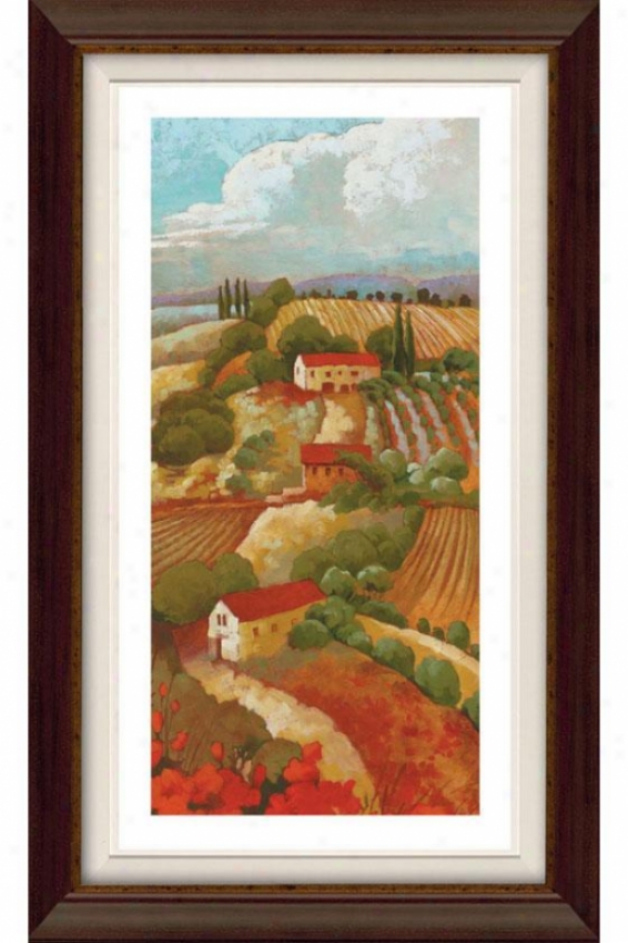 Red Tuscan Ii Framed Wall Art - Ii, Flt Anq Wln/gld