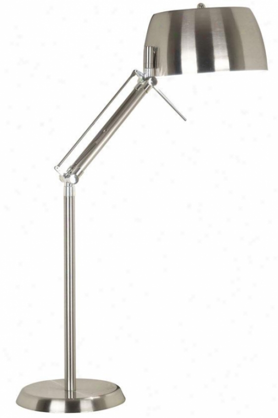 "reed Table Lamp - 34""h, Brshd Steel/chr"