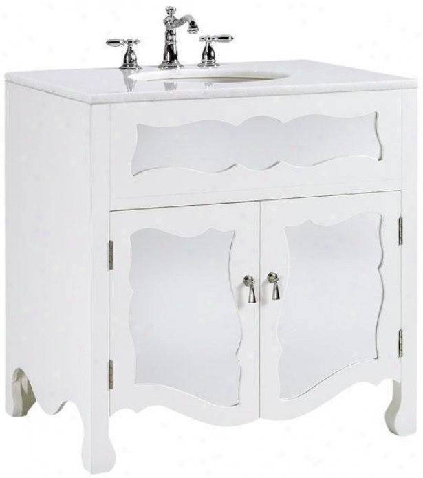 "reflections 32""h Mia Bathroom Vanity - 33.25""h32""w, White"