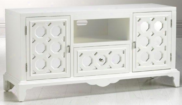 "reflections Addie Media Cabinet - 25""hx50.25""w, White"