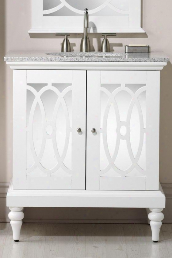 "reflections Barry Vanity - 35""hx31""w, Pure White"