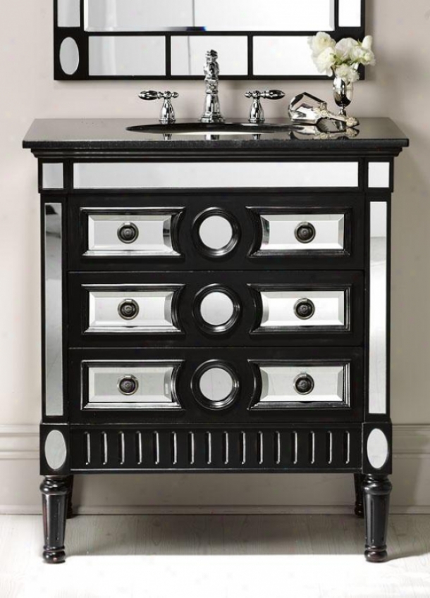 "reflections Empire Vanity - 36.2""hx32""w, Black"