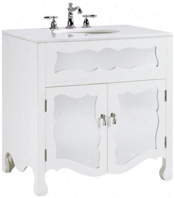 "reflections Mia Bathroom Vanity - 33.25""hx32""w, White"