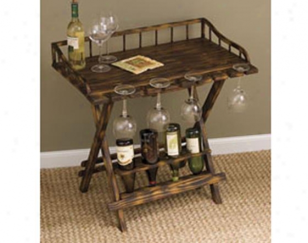 "regal Folding Wine Bar - 31""hx31""w, Brown"