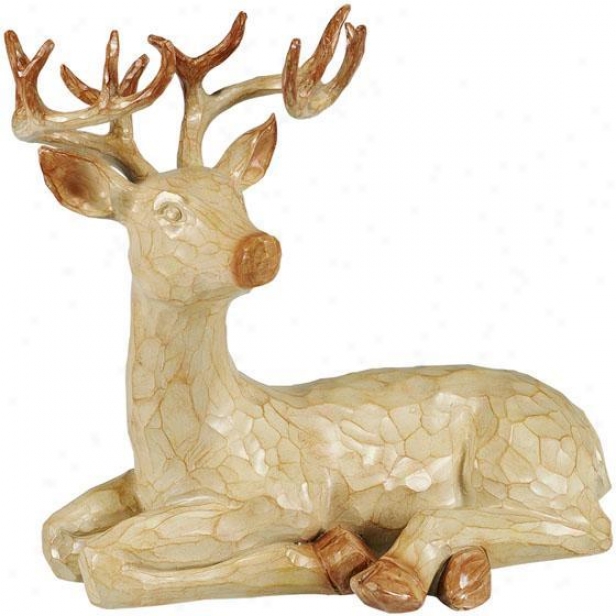 Reindeer Lawn Accents - Sitting, Ivory