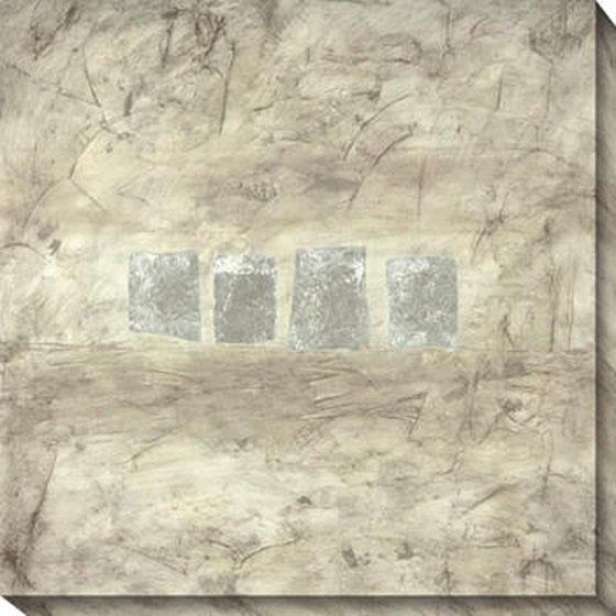 Relatively Silver Ii Canvas Wall Art - Ii, Gray