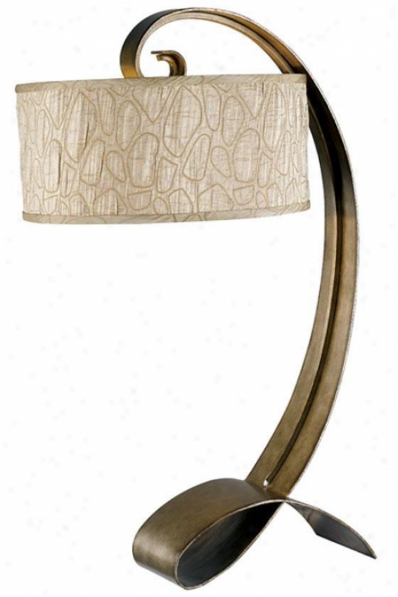 Remy Table Lamp - Taupe Drum, Bronze