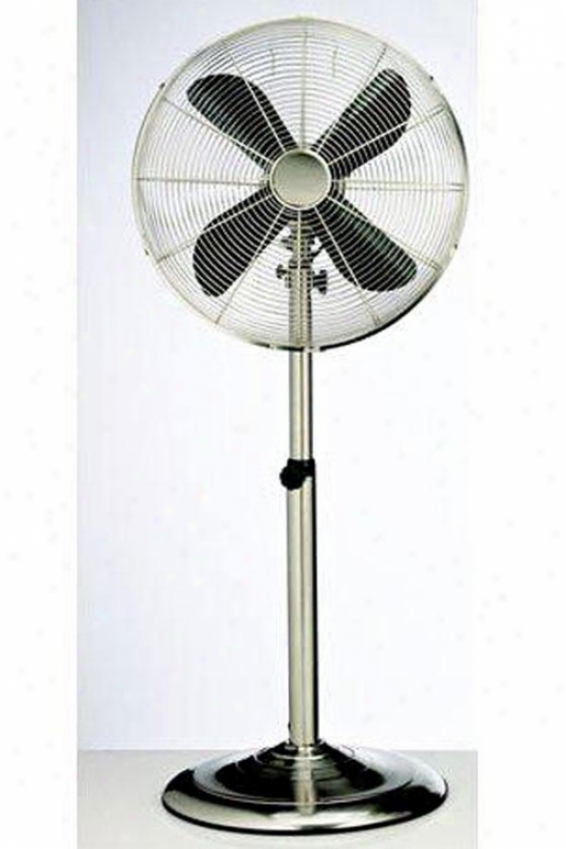 "retro Oscillating Fan - 48h X 18""d, Stainless"