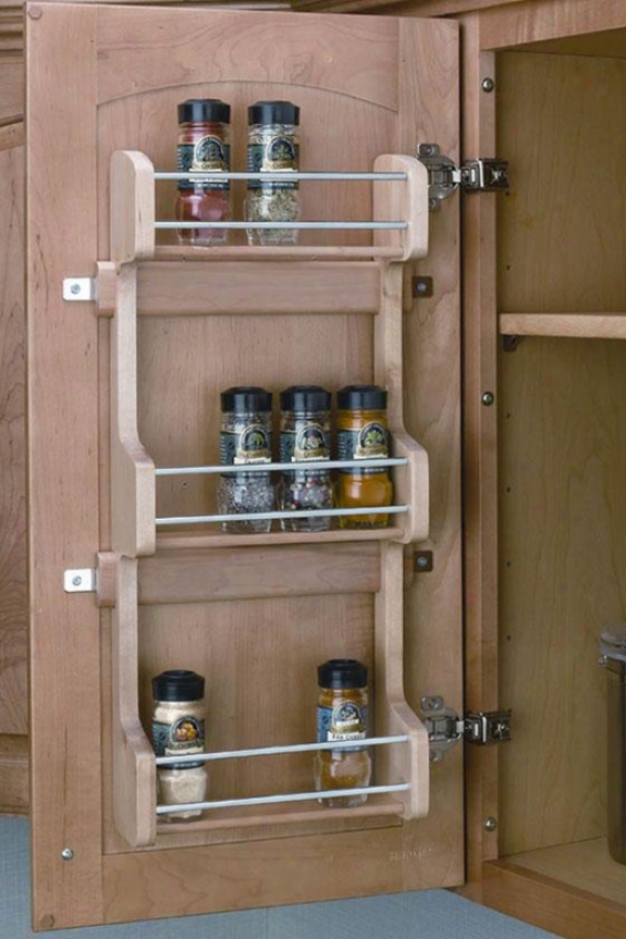 "rev-a-shelf Adjustable Door Mount Spice Rack - 25h X 10w X 4""d, Ivory"