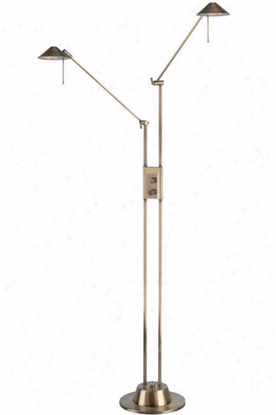 "rhine Floor Lamp - 63""hx12""d, Copper Brass"