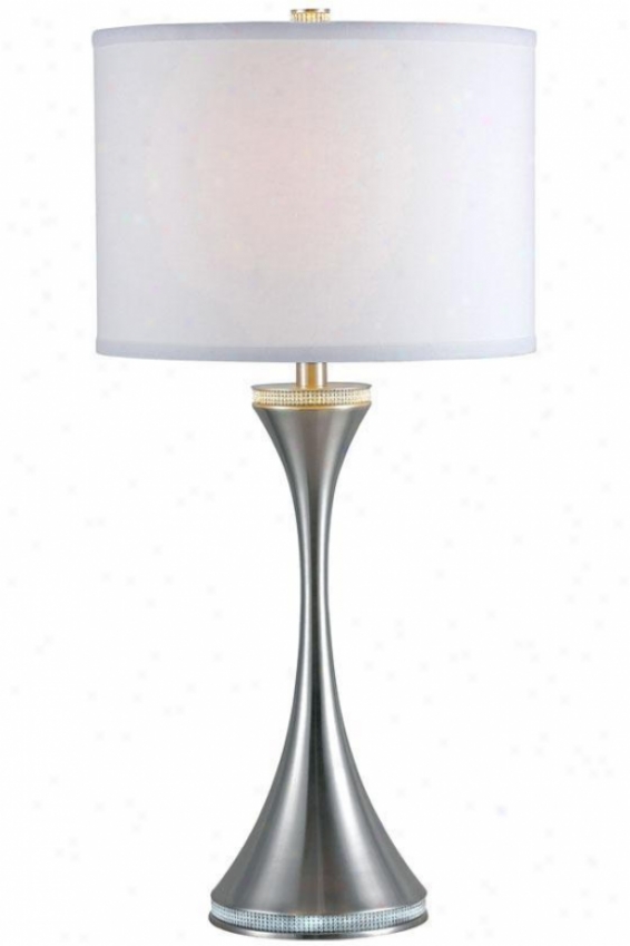 "rhinestone Table Lamp - 29""h, Grey Steel"