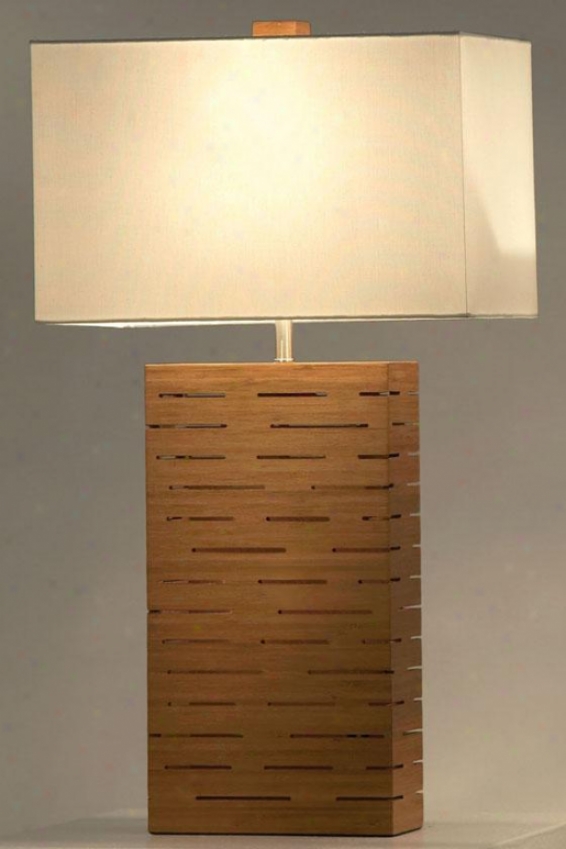 "rift Standing Table Lamp - 28""hx16""wx9""d, Brown"