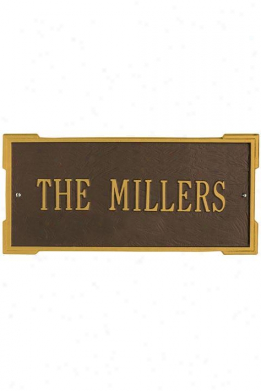 Roanoke One-line Estate Wall Address Plaque - Estate/one Line, Copper