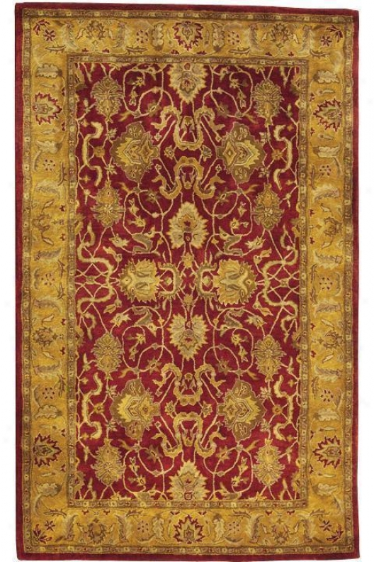 Rochelle I Area Rug - 9'x13', Red