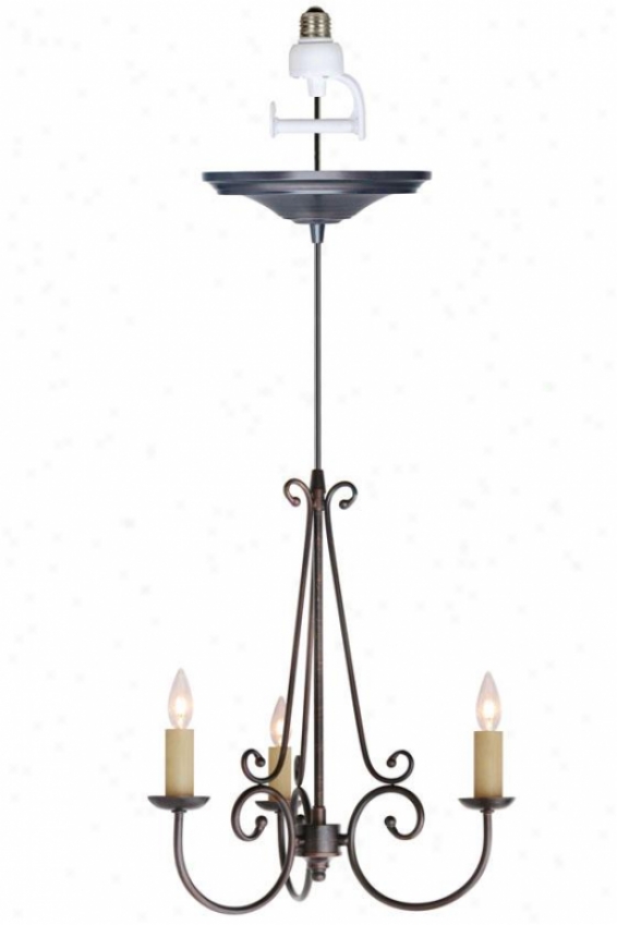 "rogen Small Instat Chandelier Light Conversion Kit - 17""dx14""h, Copper Bronze"