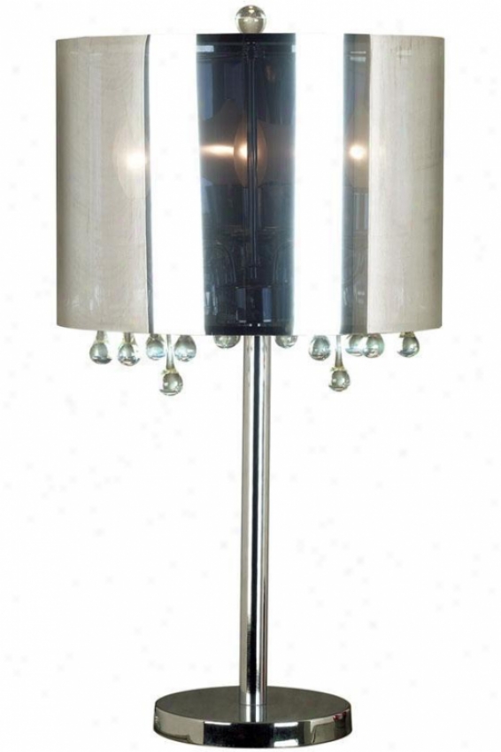 "roma Table Lamp - 29""h, Silver Chrome"