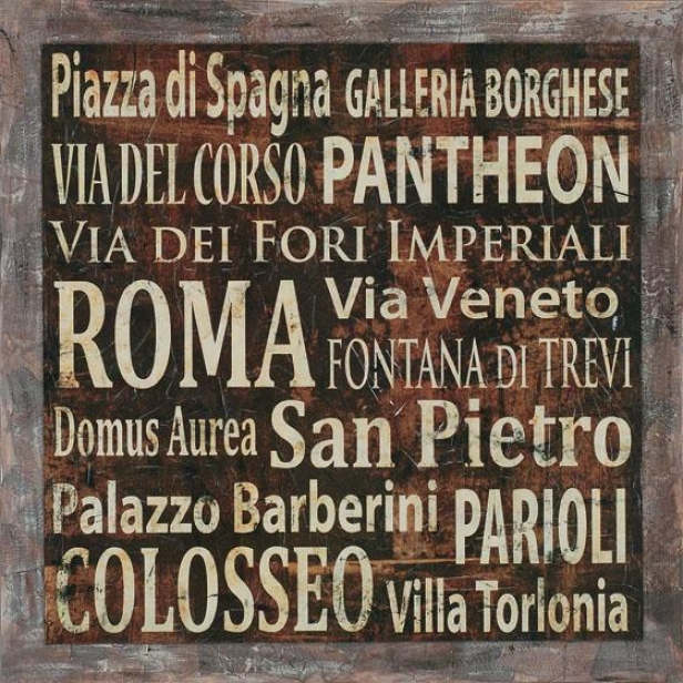 "roma Wall Art - 40""hx40""w, Coffee Brown"