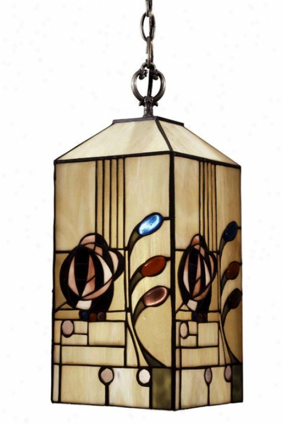 "rose Boudoir Mackintosh Hanging Fixture - 14h X 7""d, Copper Assurance"