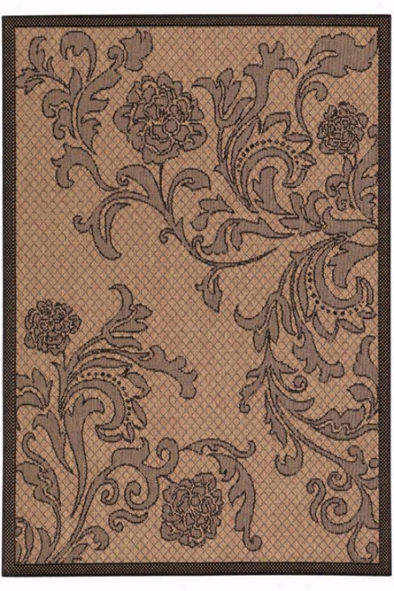 "rose Lattice Rug - 3'9""x5'5"", Chocolate Brown"