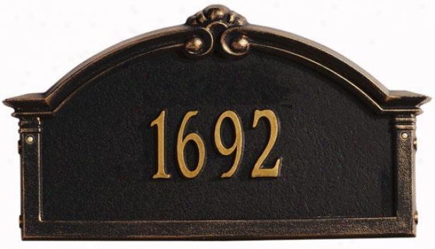 Roselyn One-line Standard Lawn Address Marker - Ensign 1 Line, Black