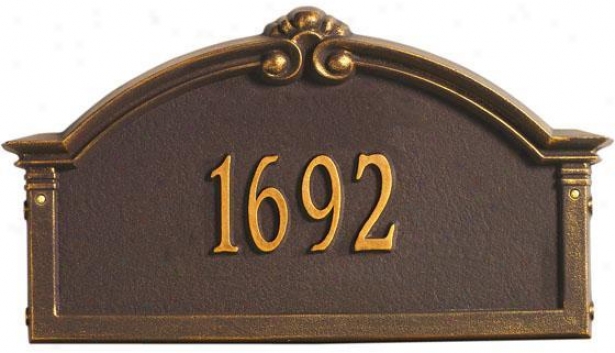 Roselyn One-line Standard Wall Address Marker - Standard 1 Line, Copper