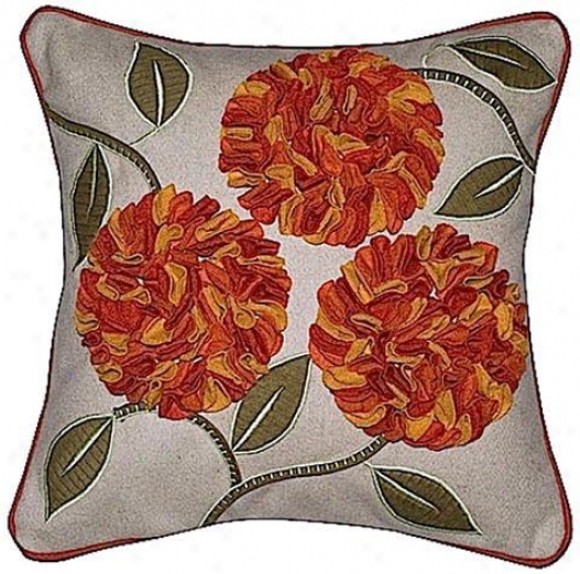 "rosette Pillow - 18""x18"", Beigee"