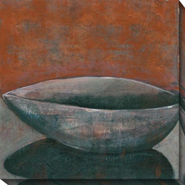 "rust Bowl Canvas Wall Art - 40""hx40""w, Rust/gray"