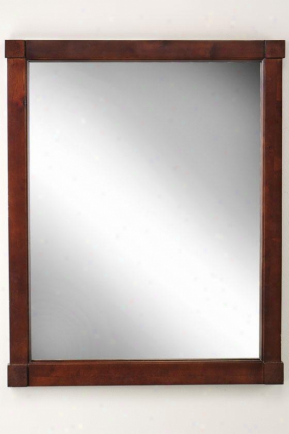 "ryan Mirror - 31""hx25""w, Brown Wood"