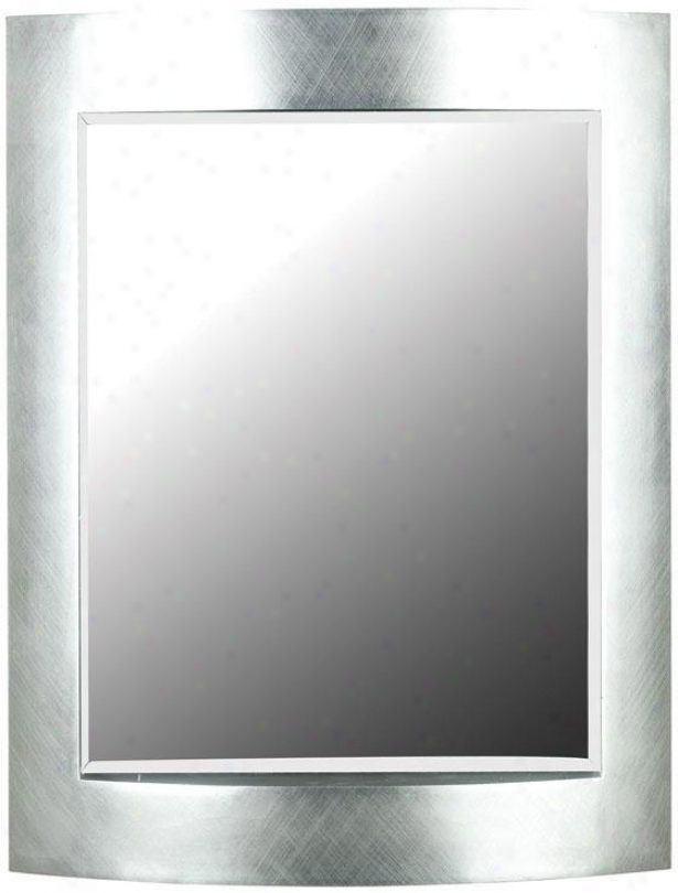 "sacramento Wall Mirror - 35""hx28"""w, Silver"