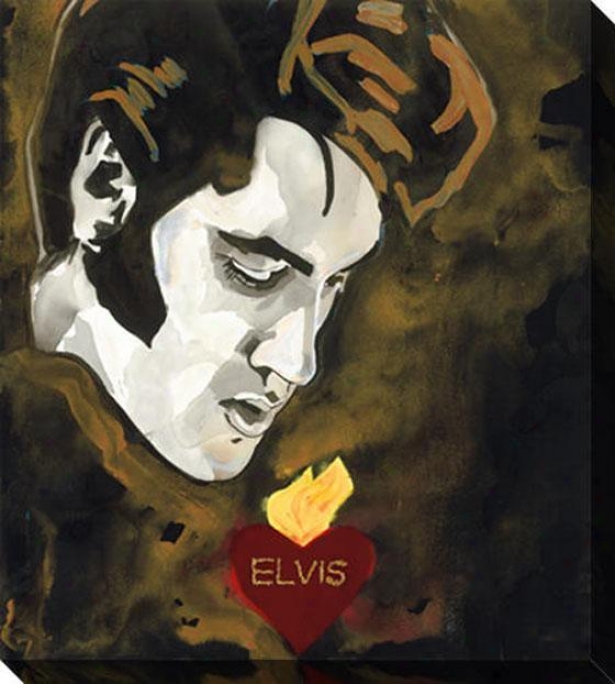 "sacred Heart Canvas Wall Cunning - 36""hx48""w, Elvis"