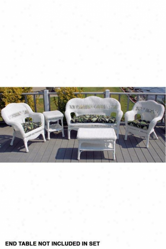 Sahara Patio Set - 4piece, White