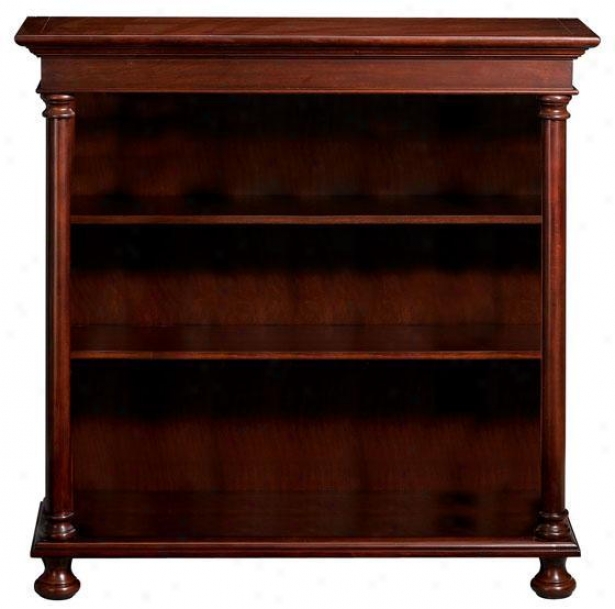 "salem 42""w Three-shelf Bookcase - Three Shelf, Brown Cherry Wood"