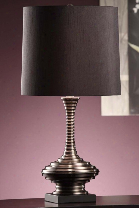 "sanchez Tqble Lamp In Black Nickel And Black Finidh - 27.5""h, Black"