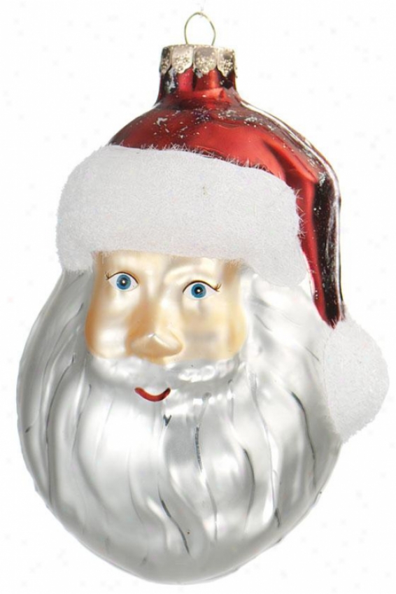 "santa Bust Ornament - 5"", Multi"