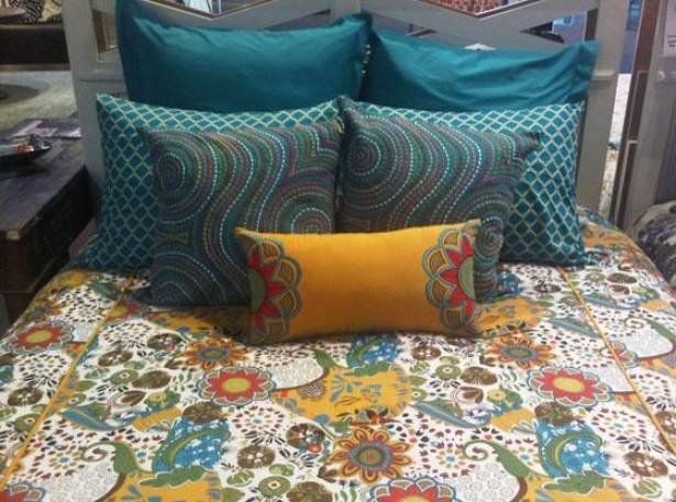 Saphia Bedding Set - King, Teal/gold